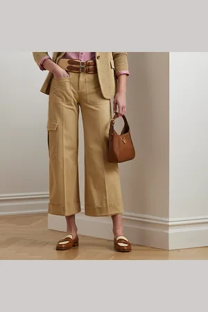 Ralph Lauren Cargohose mit Bundfalten und weitem Bein