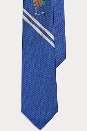 Ralph Lauren Seidenrips-Krawatte mit Flagge