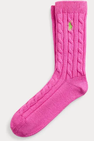 Ralph Lauren Crew-Socken mit Zopfmuster