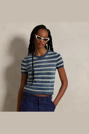 Ralph Lauren Gestreifter Baumwoll-Kurzarmpullover