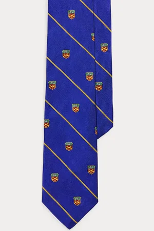 Ralph Lauren Gestreifte Clubkrawatte aus Seidenrips
