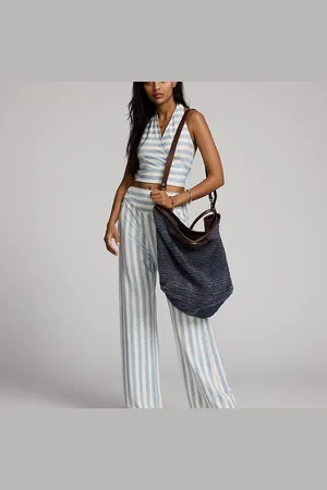 Ralph Lauren Handgewebte Tragetasche in Indigo