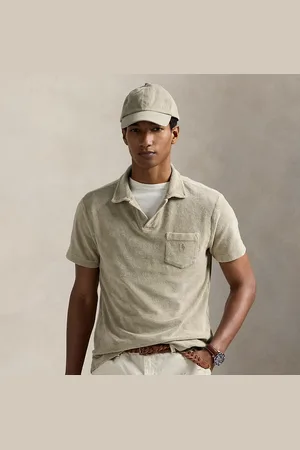 Ralph Lauren Frottee-Poloshirt mit Mineralfärbung