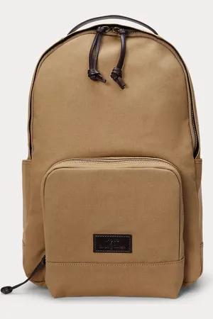 Ralph Lauren Segeltuchrucksack mit Lederbesatz