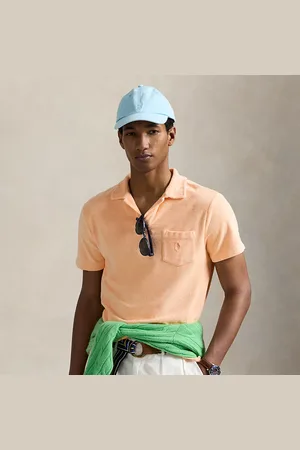 Ralph Lauren Frottee-Poloshirt mit Mineralfärbung