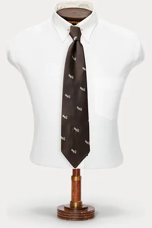 Ralph Lauren Seidenkrawatte mit Flugzeugmotiv