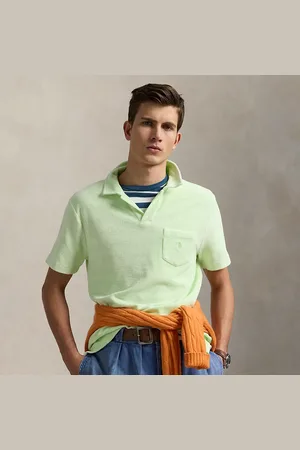 Ralph Lauren Frottee-Poloshirt mit Mineralfärbung