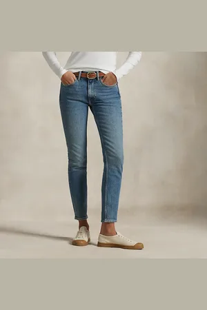 Ralph Lauren Super-Slim-Jeans mit mittlerer Leibhöhe