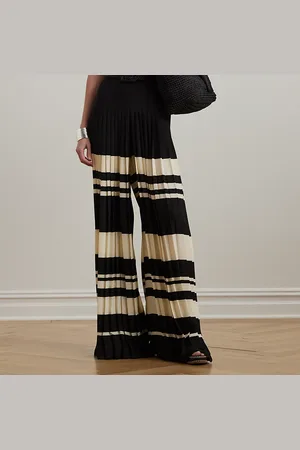 Ralph Lauren Georgettehose mit Falten und weitem Bein