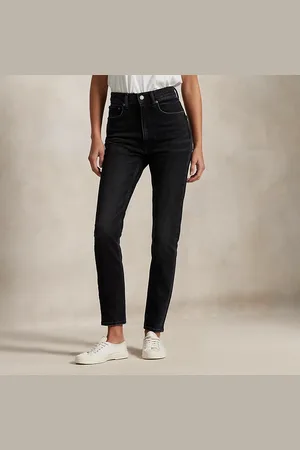 Ralph Lauren Super-Slim-Jeans mit hoher Leibhöhe
