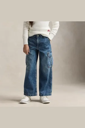 Ralph Lauren Cargo-Jeans mit weitem Bein in Indigo