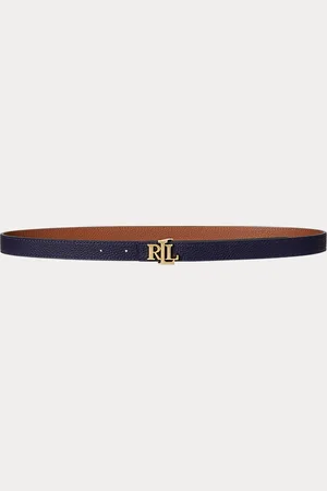 Ralph Lauren Schmaler wendbarer Ledergürtel mit Logo