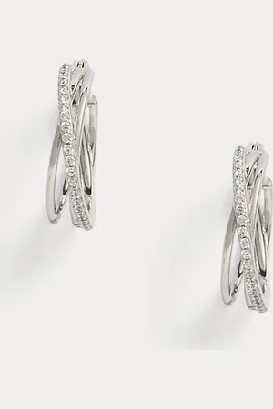 Ralph Lauren Überkreuzte Creolen aus Sterlingsilber