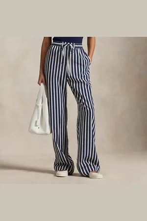 Ralph Lauren Gestreifte Hose mit weitem Bein