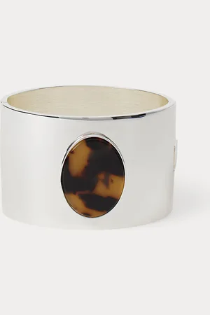 Ralph Lauren Versilberter Armreif mit Schildpatt