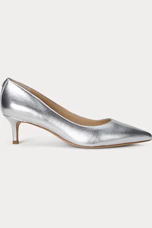 Ralph Lauren Pumps Adrienne aus Metallic-Nappaleder