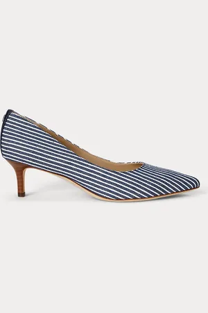 Ralph Lauren Gestreifter Pumps Adrienne aus Segeltuch