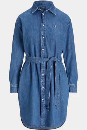 Ralph Lauren Denim-Hemdkleid mit Gürtel