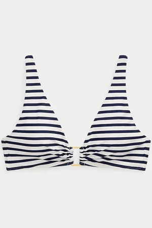 Ralph Lauren Gestreiftes Bikinitop mit Ring