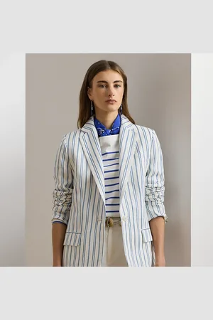 Ralph Lauren Gestreifter Blazer aus Leinenmischung