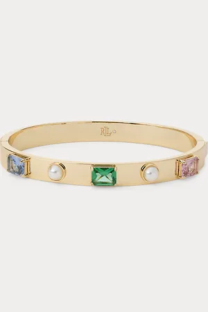 Ralph Lauren Vergoldeter Armreif mit Schmucksteinen