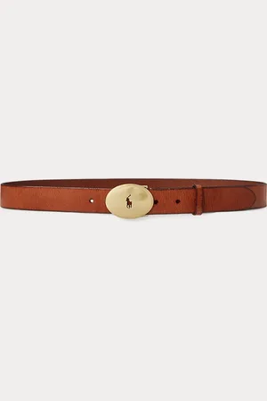 Ralph Lauren Vachetteledergürtel Polo ID mit Schnalle