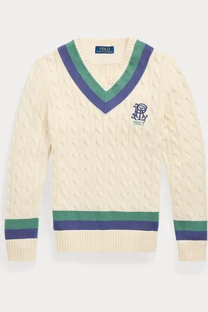 Ralph Lauren Baumwoll-Cricket-Pullover mit Stickerei