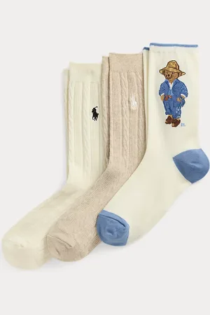 Ralph Lauren 3er-Pack Crew-Socken als Geschenkset