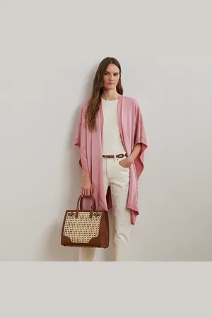 Ralph Lauren Jacquard-Poncho mit Gürtelmotiv