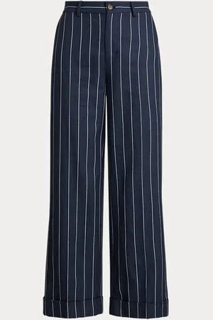 Ralph Lauren Gestreifte Fischgrat-Hose in 3/4-Länge