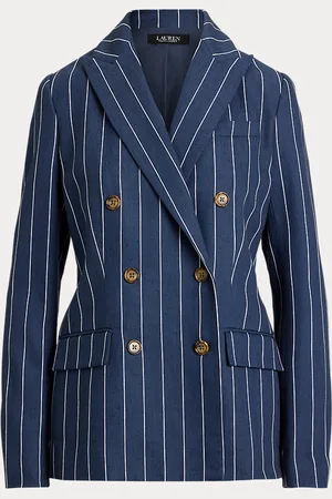 Ralph Lauren Gestreifter zweireihiger Blazer
