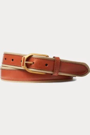 Ralph Lauren Gürtel Welington aus Leder und Segeltuch