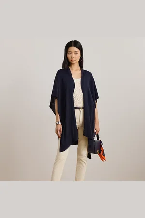 Ralph Lauren Jacquard-Strickponcho mit Logo