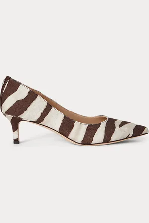 Ralph Lauren Segeltuchpumps Adrienne mit Zebramuster