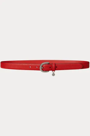Ralph Lauren Gürtel aus Schraffurleder mit Anhänger