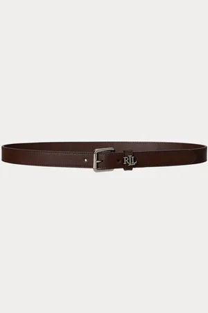 Ralph Lauren Schmaler Ledergürtel mit Logo-Schlaufe