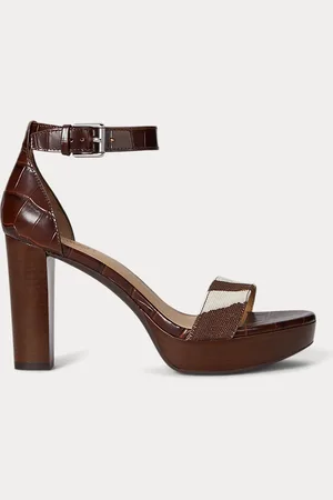 Ralph Lauren Sandale Sylvia mit Zebramuster-Besatz