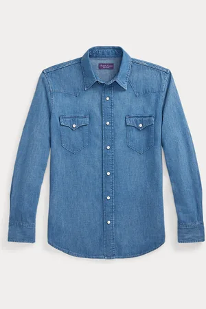 Ralph Lauren Westernhemd aus Baumwoll-Leinen-Denim