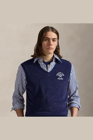Ralph Lauren Bestickte Weste aus Frottee