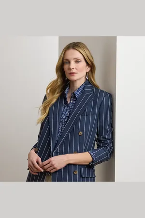 Ralph Lauren Gestreifter zweireihiger Blazer