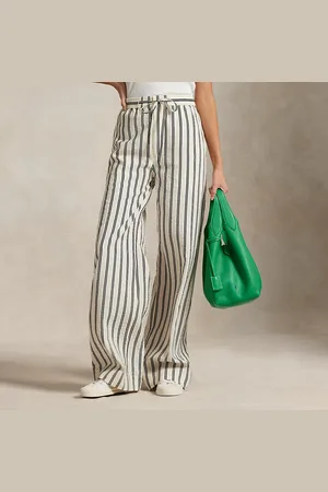 Ralph Lauren Gestreifte Hose mit weitem Bein
