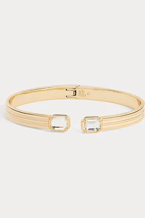 Ralph Lauren Vergoldeter Armreif mit geripptem Design