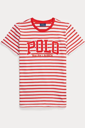 Ralph Lauren Baumwoll-T-Shirt mit Streifen und Logo