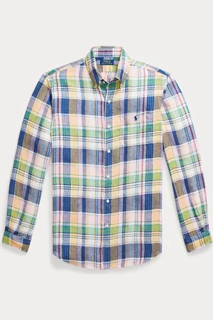 Ralph Lauren Kariertes Classic-Fit Leinenhemd