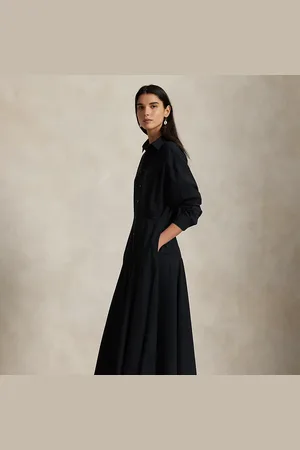 Ralph Lauren Hemdkleid aus Segeltuch im Bahnen-Design