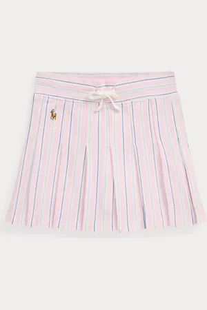 Ralph Lauren Gestreifter Piqué-Skort mit Falten