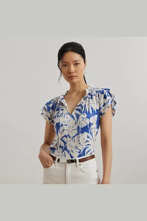 Ralph Lauren Jersey-Oberteil mit Palmwedeldruck