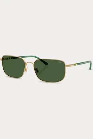 Ralph Lauren Metall-Sonnenbrille mit Rugby-Streifen