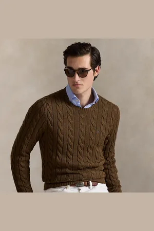 Ralph Lauren Baumwollpullover mit Zopfmuster