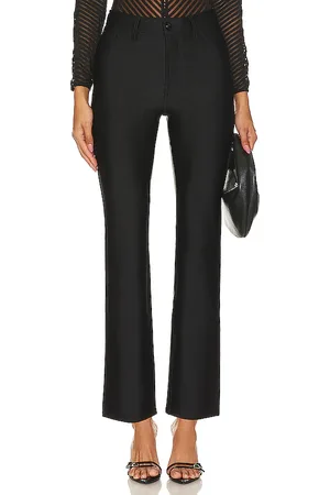 GOOD AMERICAN GLÄNZENDE HOSE MIT KOMPRESSIONSPASSFORM UND GERADEM BEIN GOOD WAIST in . Size 22.